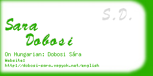 sara dobosi business card