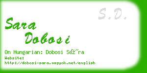 sara dobosi business card